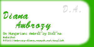 diana ambrozy business card